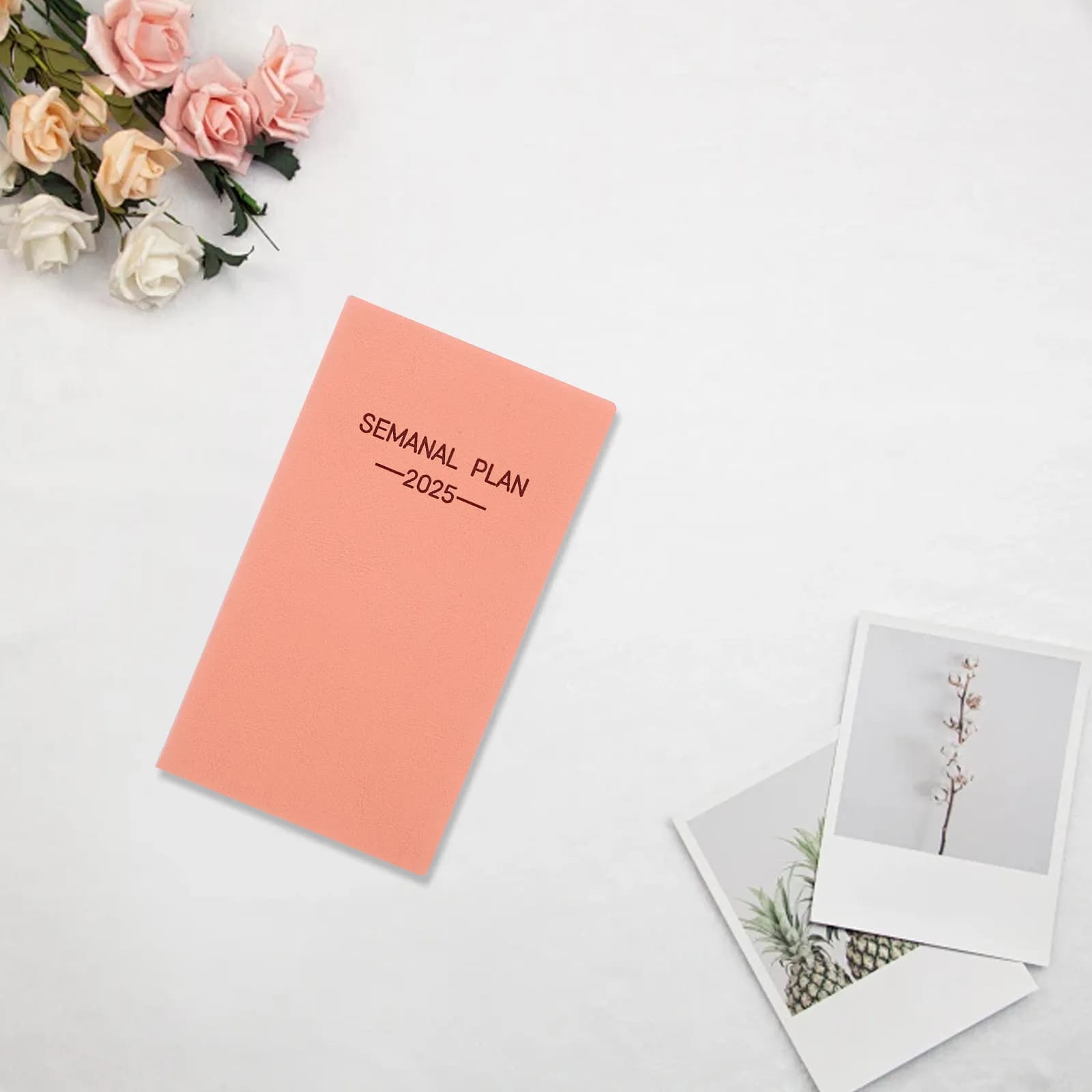 Agenda Spagnola con Pagine Spesse, Pianificatore Settimanale e Mensile, Taccuino Tascabile per Ufficio, Calendario e Planner Giornaliero