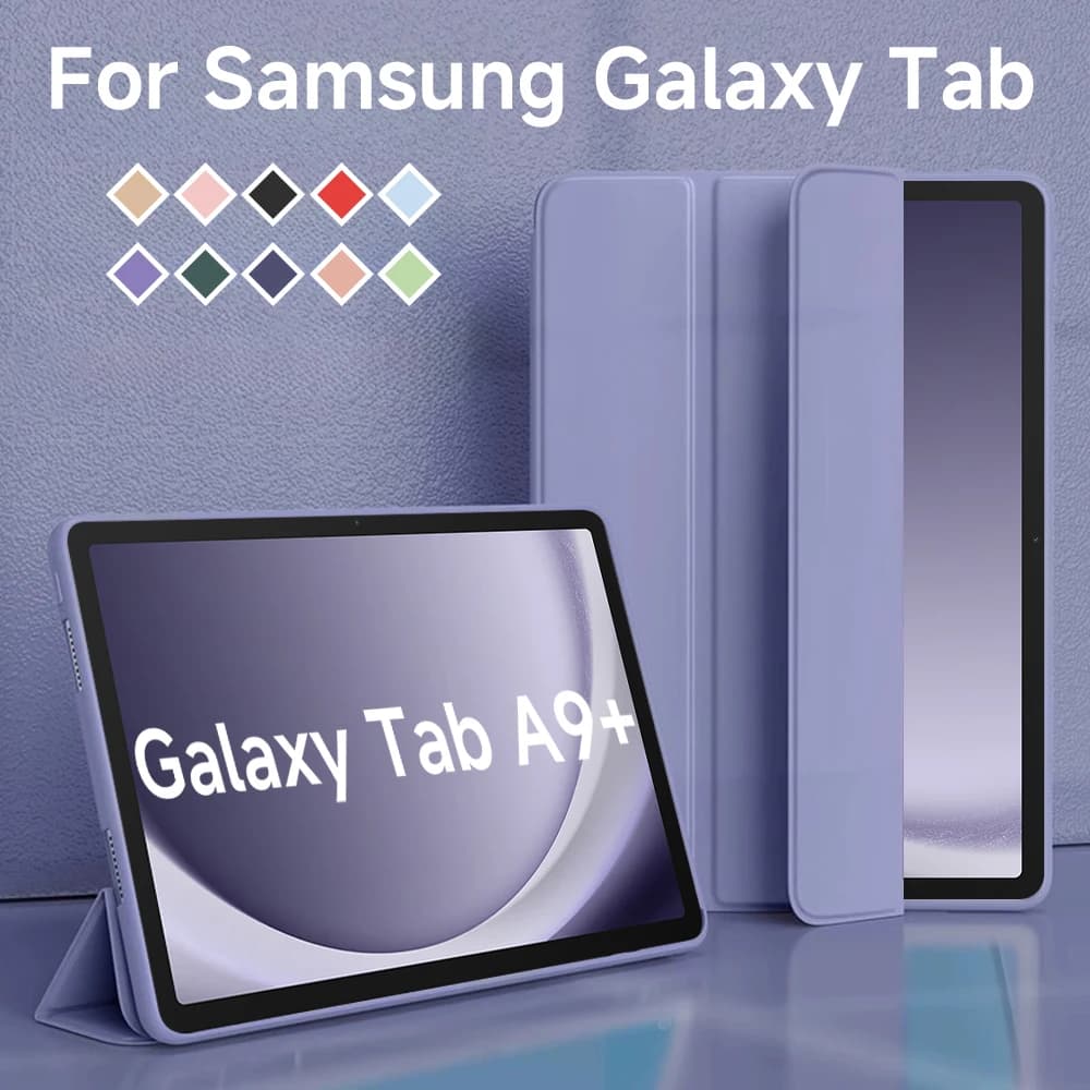 Per Samsung Galaxy Tab A9 + Custodia da 11 pollici morbida in TPU con supporto pieghevole posteriore Accessori per tablet per Galaxy Tab A9 Custodia da 8,7 pollici