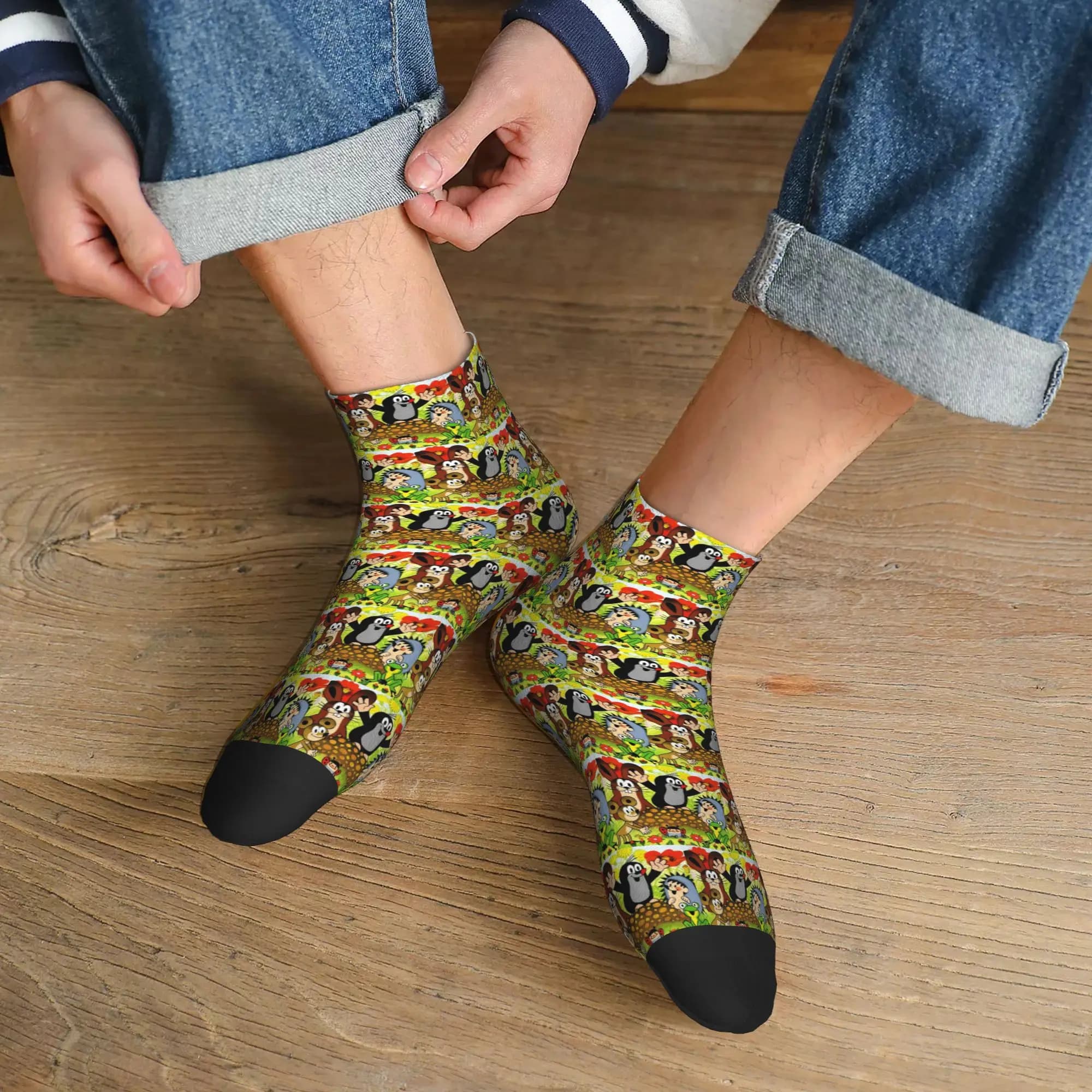 Calzini Krtek Mole Happy per tutte le stagioni Calzini Harajuku super morbidi per equipaggio Calze casual per uomo Donna Regali