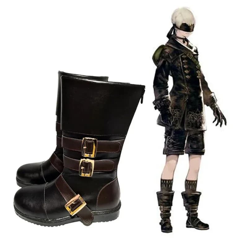 Gioco Anime Cosplay NieR Automata 9S YoRHa Stivali Scarpe per adulti Accessori per costumi da festa di Halloween Custom Madex;3,v'6.f;9,