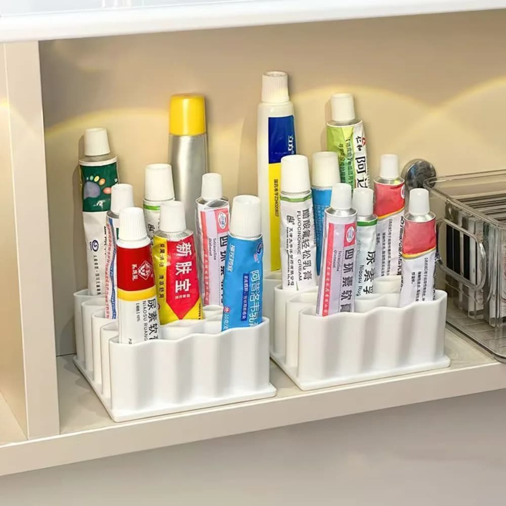 Organizzatore Portatile Multicomparto per Tubetti di Unguenti - Portaoggetti Diviso per Casa, Bagno e Scrivania