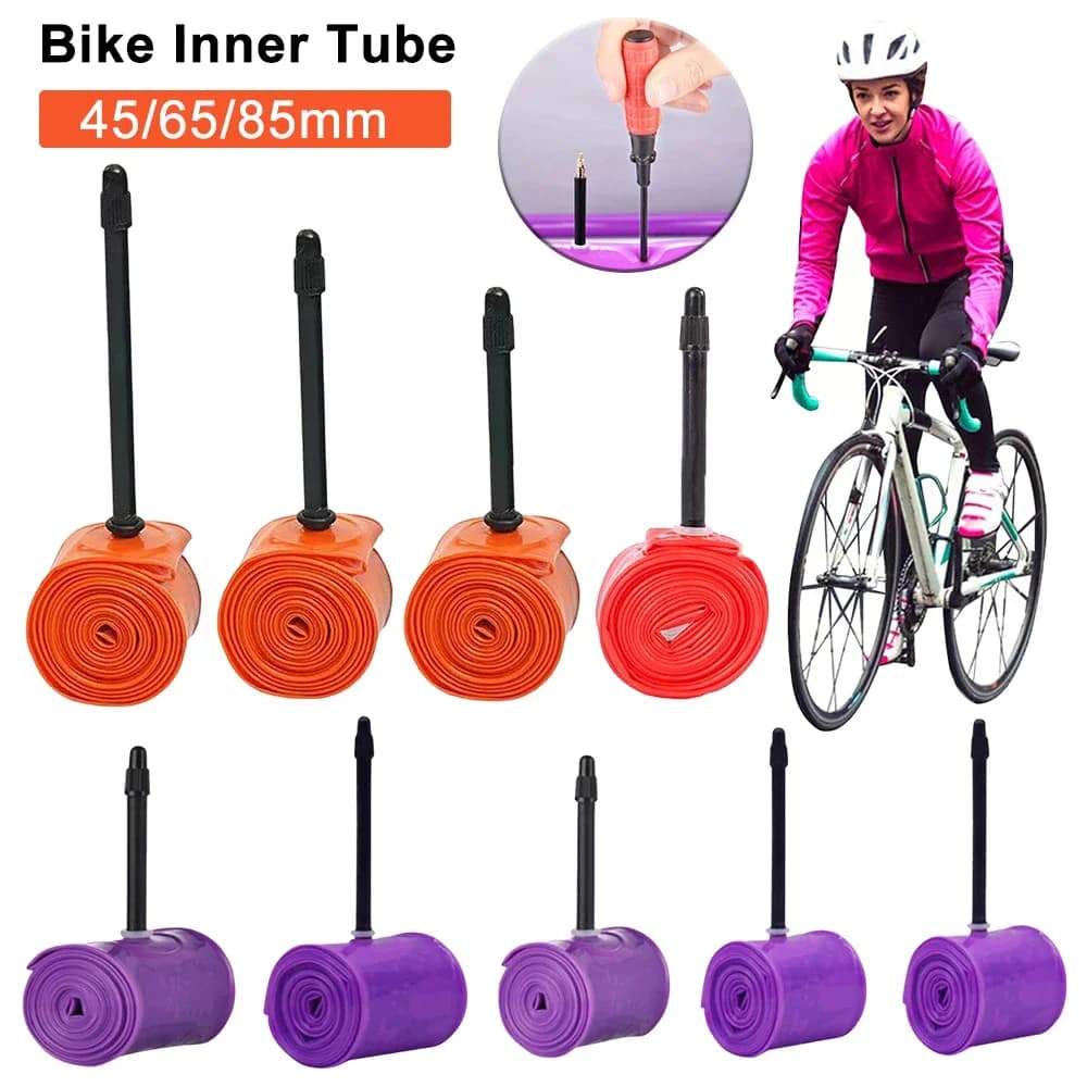 Ultralight Bike Inner Tube 700CX35/50/23C 45/65/85mm TPU Material Tire Mini Portable Road Bicycle French Valve Super Light Tube