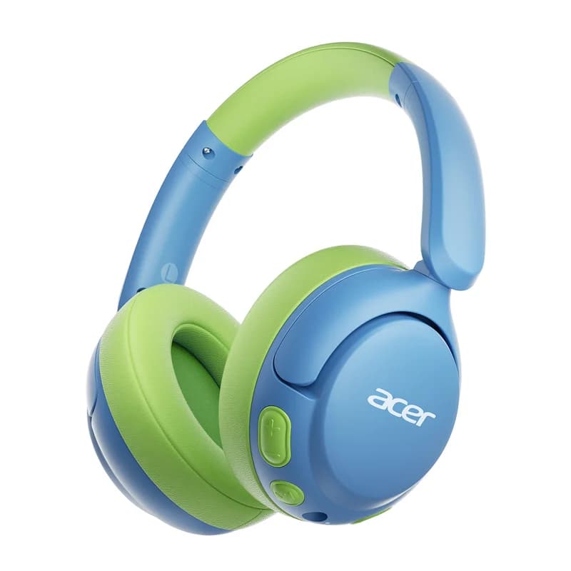 Acer OHR725 Cuffie Bluetooth 5.4 per Bambini con Limitatore di Volume 85dB, Pieghevoli, Wireless Over-Ear per iPad, Viaggio, Microfono Integrato