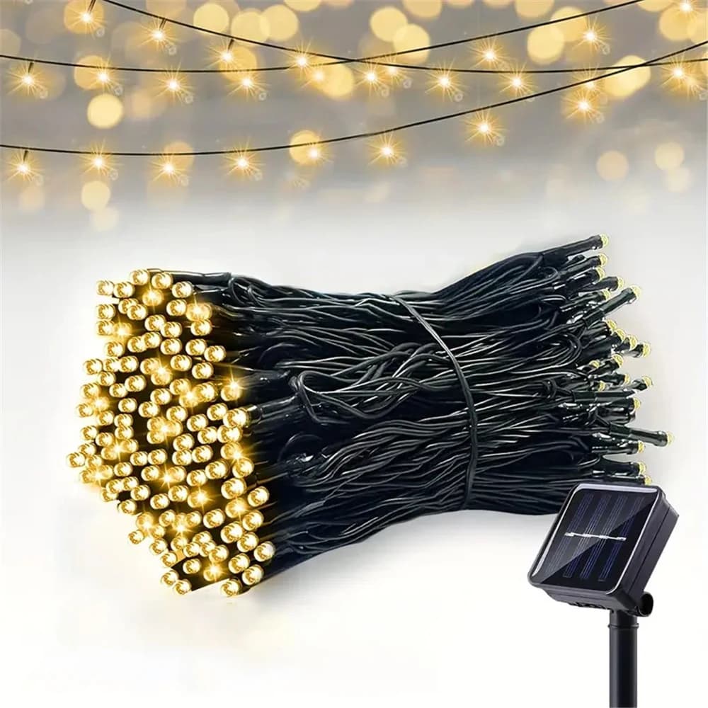 Luci a Filo LED Solari da Esterno, Ghirlanda Luminosa con 8 Modalità per Decorazioni da Giardino, Matrimoni e Compleanni