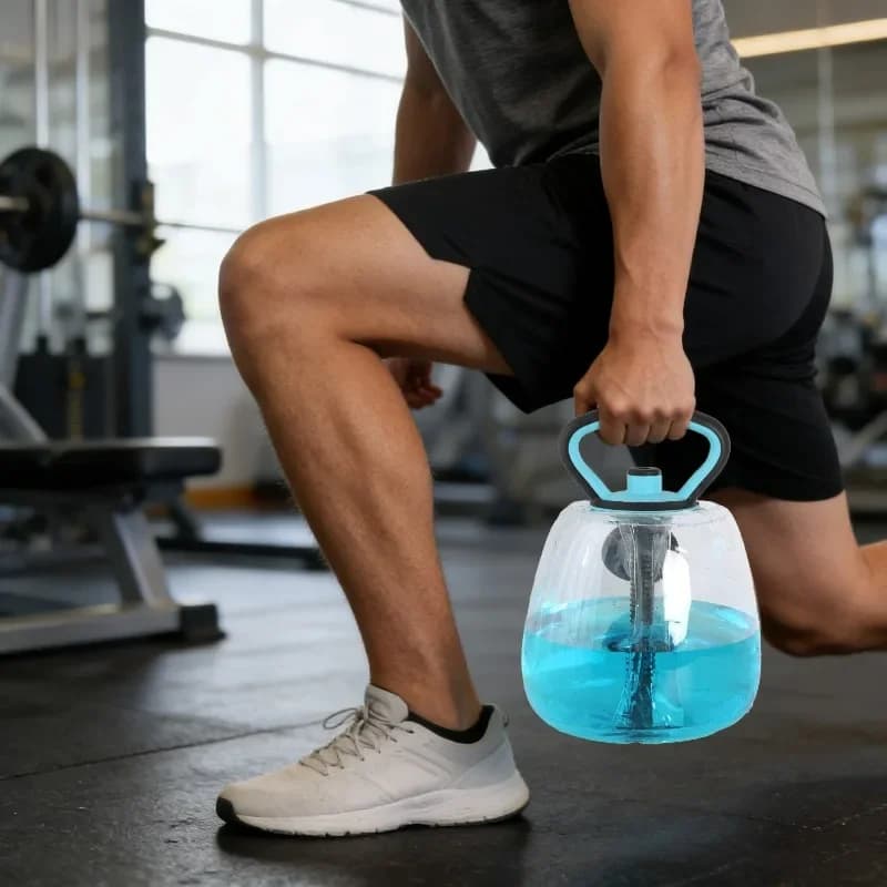 Kettlebell adjustable for water with portable transparent handlebars for home fitness equipment Kettlebell for PVC water