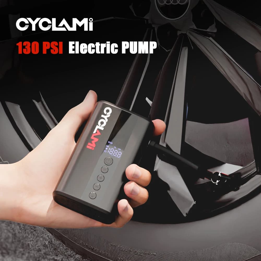 130PSI 8.9 Bar Pompa Elettrica Gonfiatore Dei Pneumatici Display della Pressione Dell'aria Bicicletta Portatile Cordless Gonfiatore Bici All'aperto Auto CYCLAMI Z5L