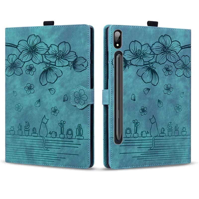 Tablet per Samsung Galaxy Tab S10FE Plus Custodia da 13,1 pollici 3D Cat Tree Flip Stand Cover in TPU per Funda Galaxy Tab S10 FE Plus + Custodia