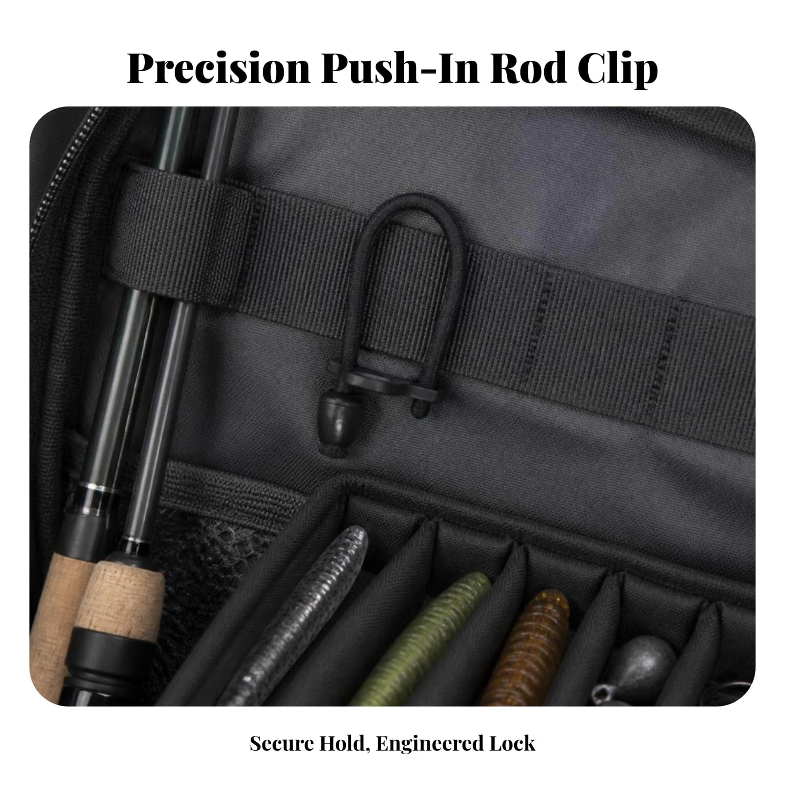 Fishing Rod Lock Buckle Lightweight Fishing Rod Tie with Elastic Cord Reusable Secure for Anglers