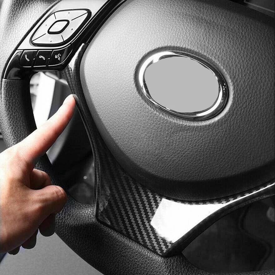 Authentic ABS Carbon Fiber Model For Toyota CHR C-HR 2016-2018 Auto Steering Wheel Trim Cover Frame Interior Accessories