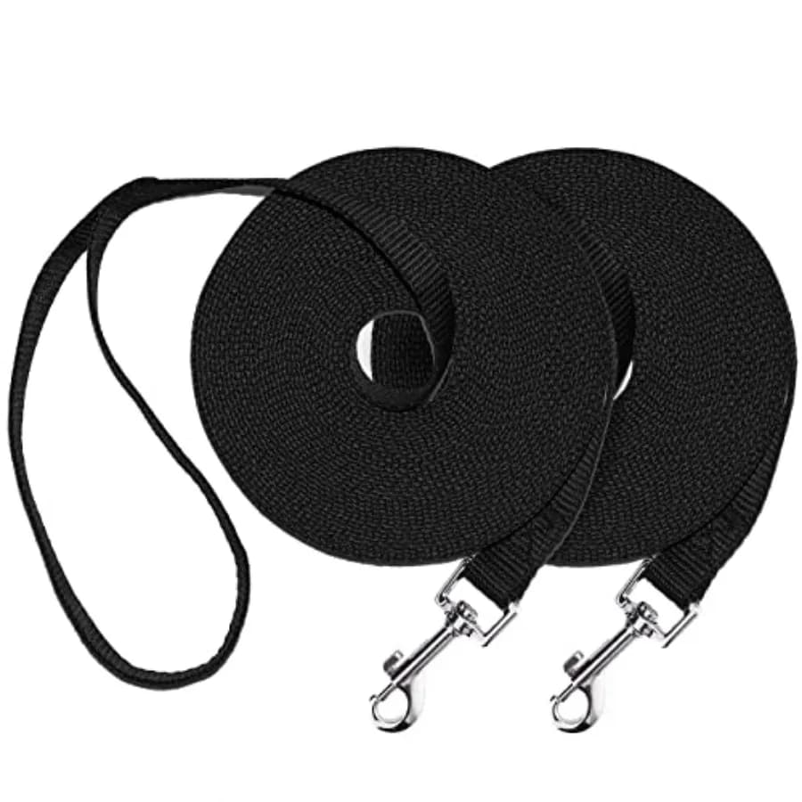 Dog/Puppy Obedience Recall Training Agility Lead - 30ft Training Leash - Great for Training, Play, Camping, or Backyard, 2 Pack