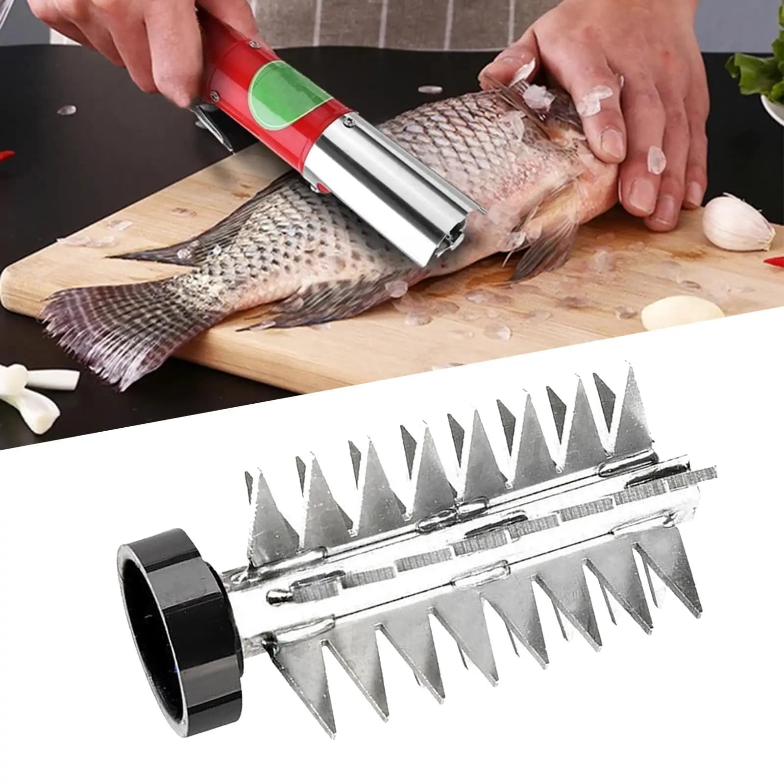 Rechargeable Electric Fish Scaler Stainless Steel Descaling Scraper Easy Clean Tool for Restaurant and Seafood Market