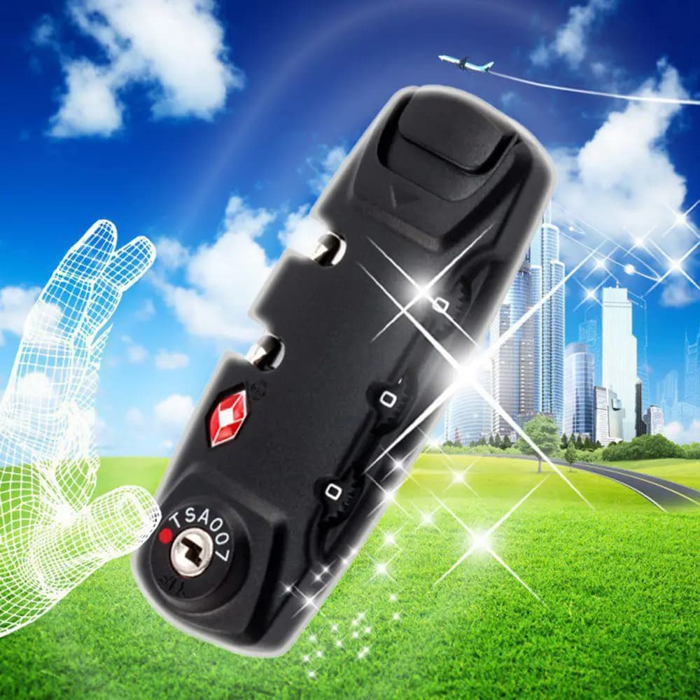 TSA 3 cifre Password Lock filo di acciaio serratura di sicurezza valigia bagagli serratura codificata armadio armadietto lucchetto lucchetto borsa da viaggio serratura