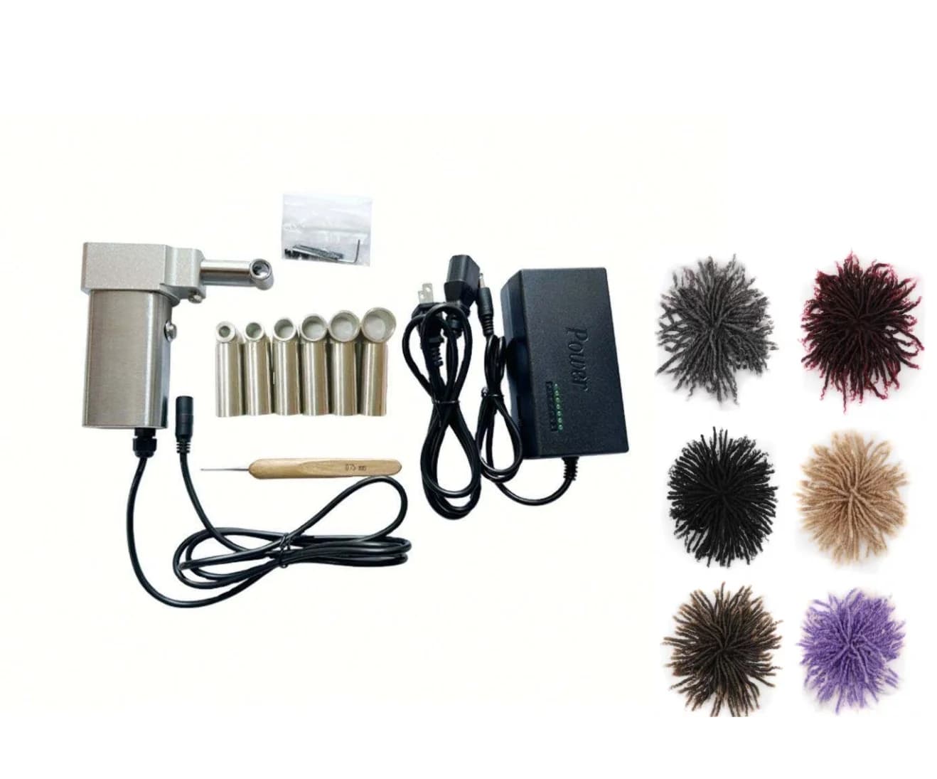 Set completo Curling Capelli Blocco Macchina Dreadlock ispirata al reggae 20 Uncinetti Dreadlock Macchina per intrecciare fai da te 110-240 V