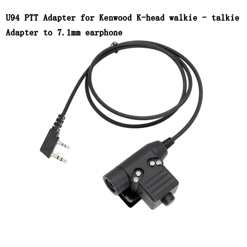 Adattatore PTT U94 7.1mm per Auricolari Walkie Talkie Motorola Kenwood, Dispositivo K-head per Chiamate Intercomunicanti