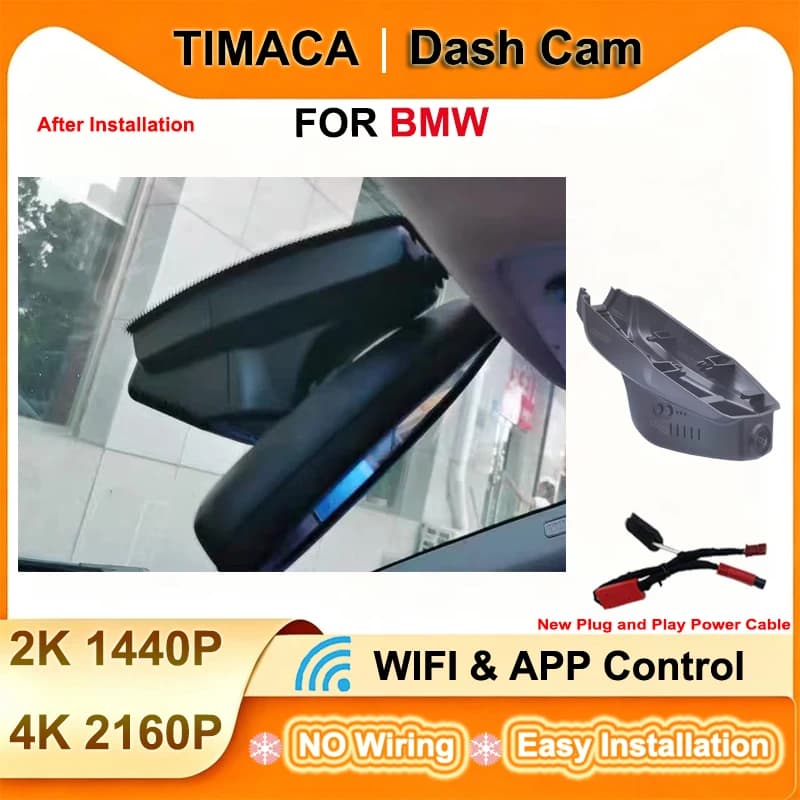 TIMACAM for BMW 2 Series 218i 220i F22 F23 F44 F45 F46 2016 2017 2018 2019 2020 2021 2022 Dash Cam 4K Wifi Plug and Play Car DVR