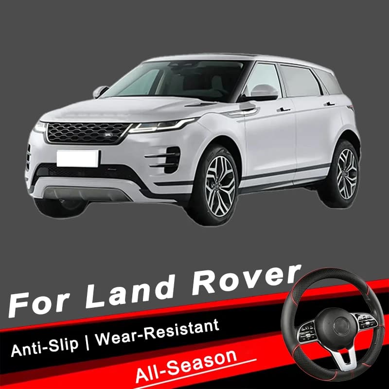 For Land Rover Series 38 cm car leather cover: non-slip, wear-resistant, for all seasons, universal | Cubre Volante