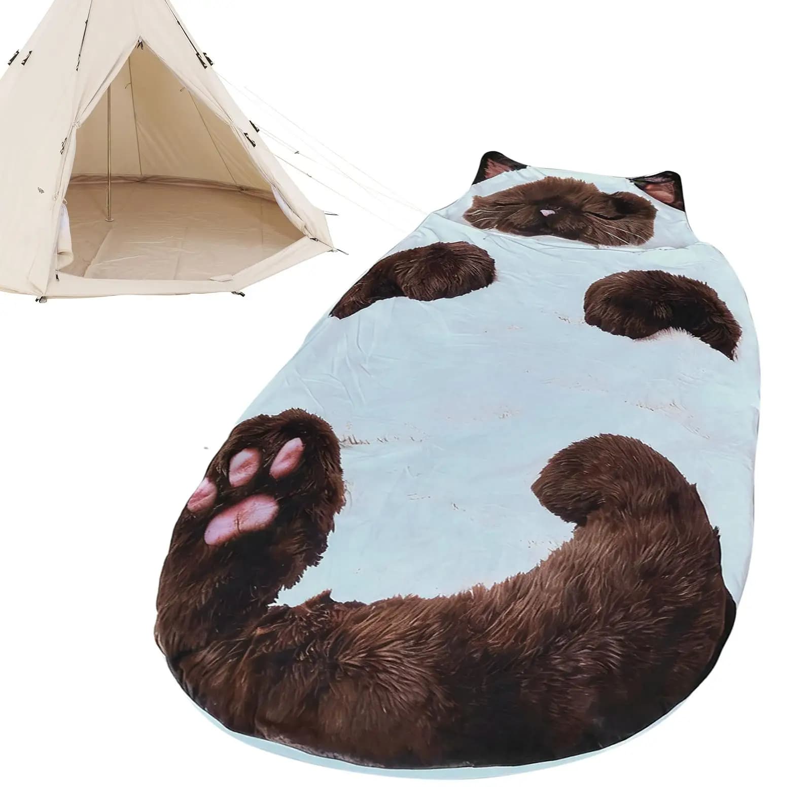 Adult sleeping bags, nice and washable, ideal for camping, relaxation at home, bed or travel.