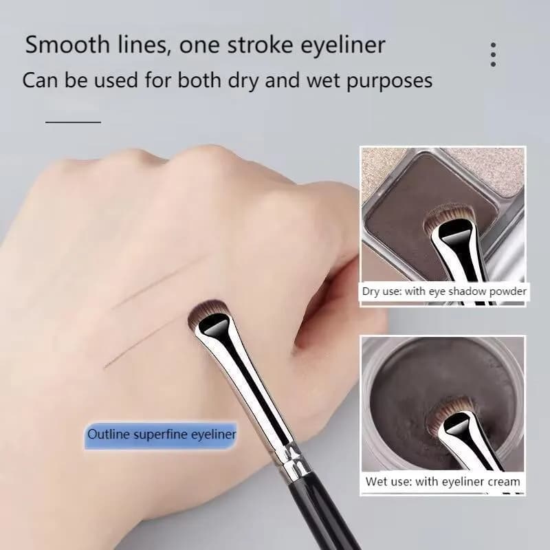 Half-Lune Eyeliner Brush, Aegyo Sal Brush to highlight your eyes down to detail Thin Blade Eyeliner Brush