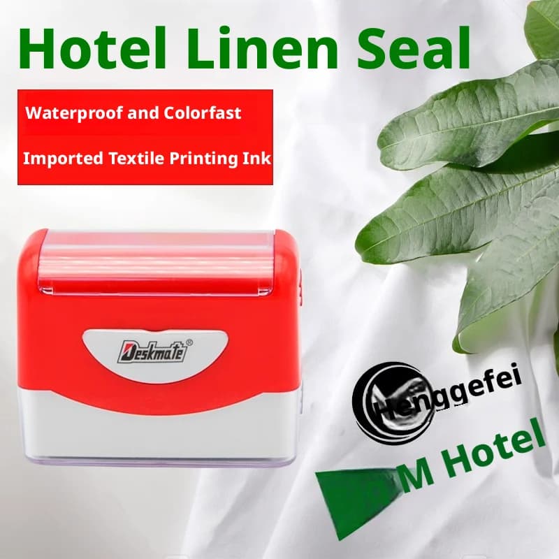 Waterproof & Fadeless Hotel Linen Custom Stamp, Bed Sheet Logo Engraved Seal