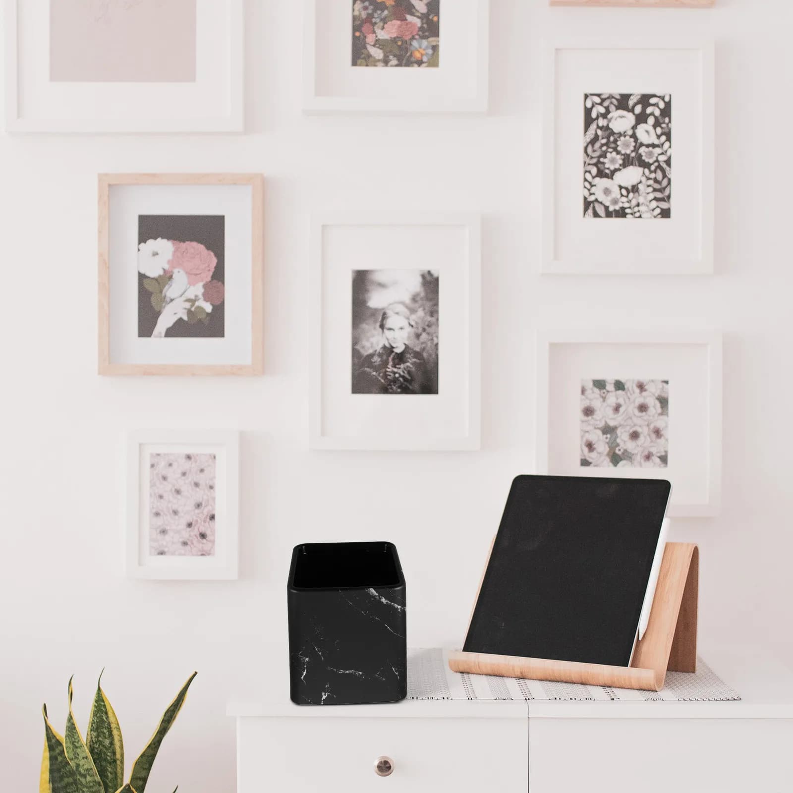 Cestino da scrivania in marmo, piccolo cestino decorativo per bagno, camera da letto, cucina, soggiorno, ufficio, bidone della spazzatura da cucina