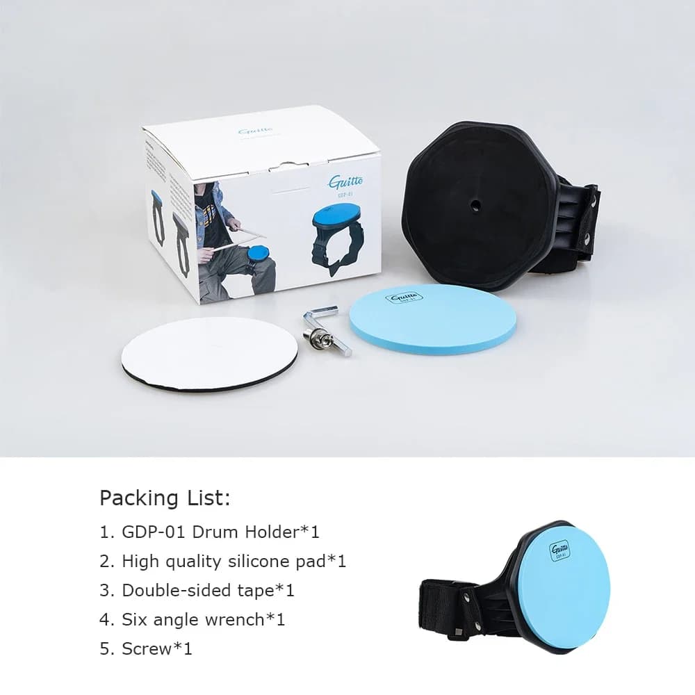 JOYO GDP-01 Guitto Series Drum Practice Pad 5 Inches Silicone ABS Leg Practice Drum with Strap Musical Instruments Parts