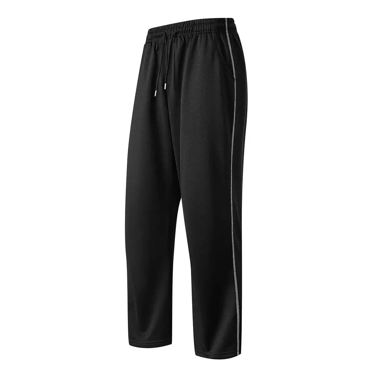 Men's Sporty Striped Loose Casual Pants High Waist Straight Leg Trousers High Waist Sportswear Comfortable Breathable Long Tr...