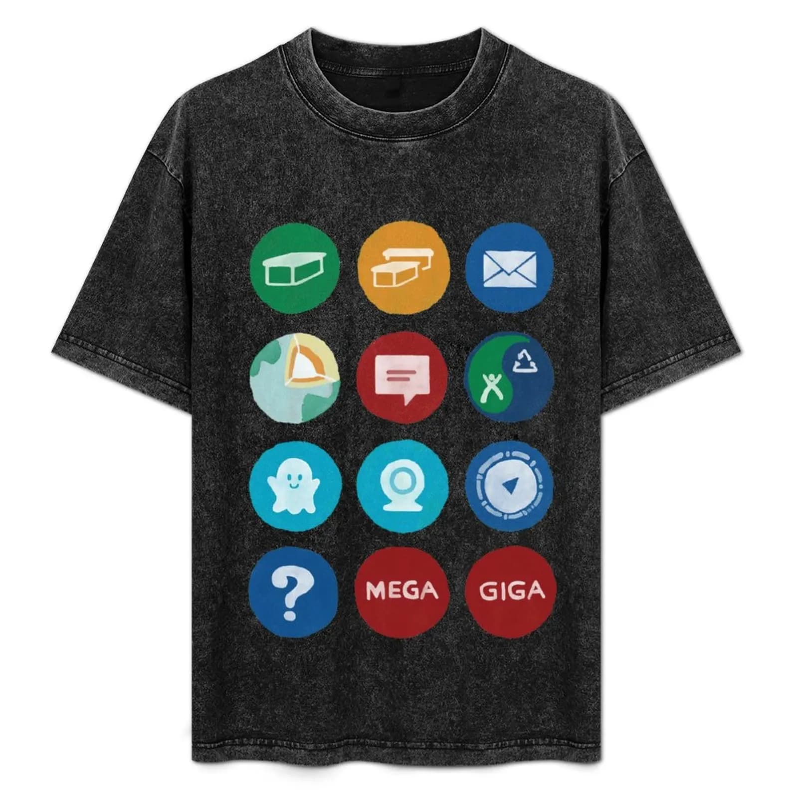 Simboli Geocaching ad Acquerello Tradizionali, Multi, Letterbox, Earthcache, Evento, CITO, Virtual, Webcam, Wherigo, Mystery, T-Shirt
