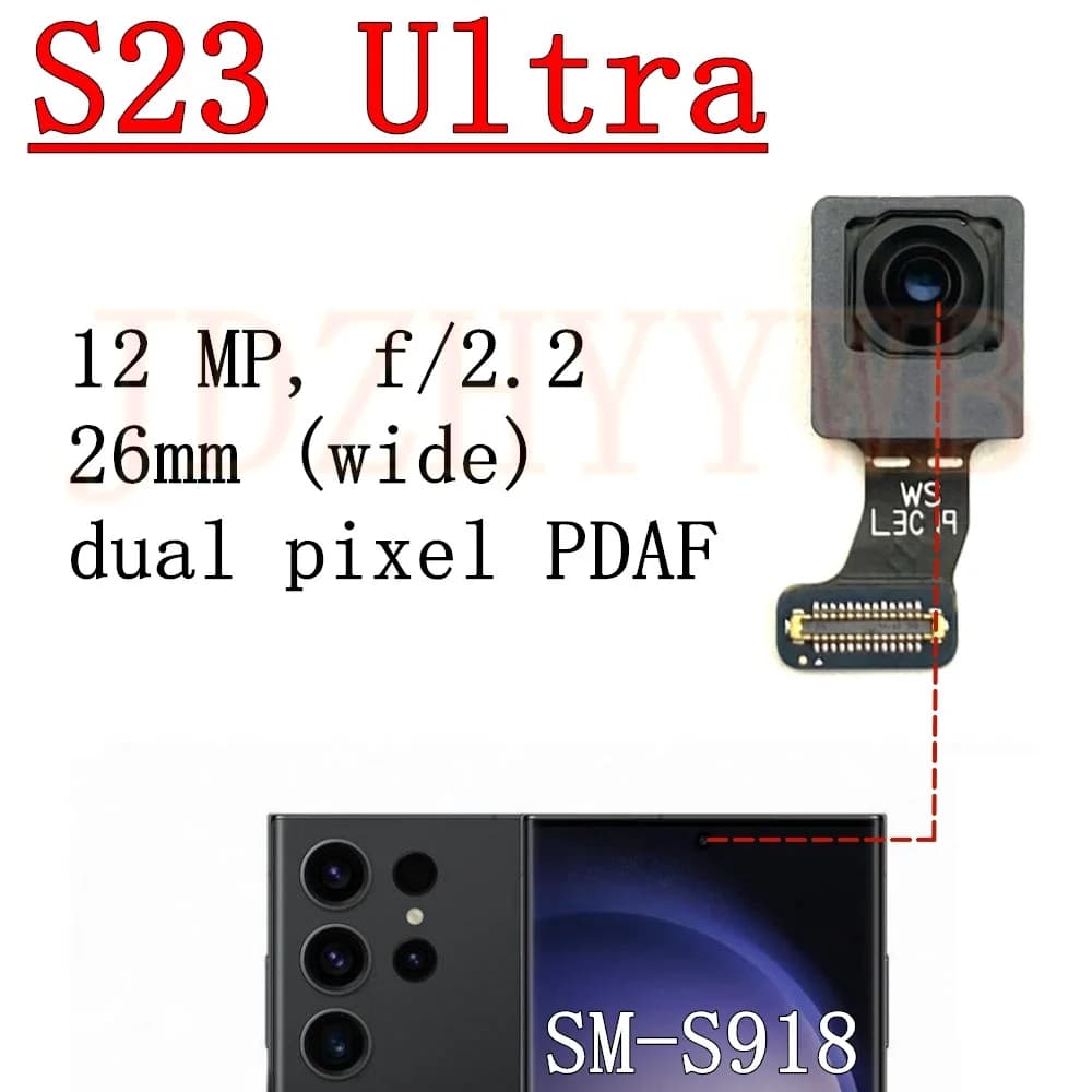 Anteriore Fotocamera Posteriore Per Samsung Galaxy S23 Ultra 5G S918B S918U S918N Frontale Selfie Ampio Posteriore Principale 200MP Modulo Fotocamera Cavo Della Flessione