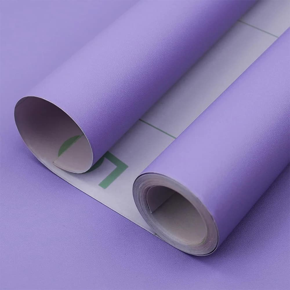 Carta a contatto viola solido carta da parati rimovibile impermeabile autoadesiva fodera per mensola strutturata pareti Decorative decalcomania rotolo di vinile