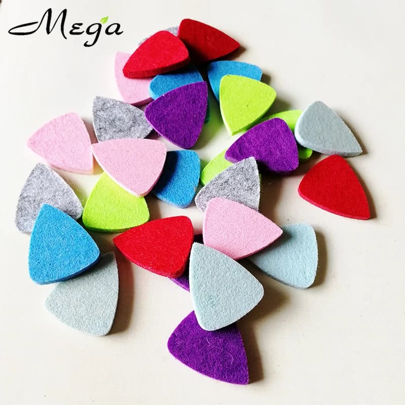 100pcs Gauge 3MM Plain Blank Felt Guitar Pick Multi Colors Plectrum Picks No Logo