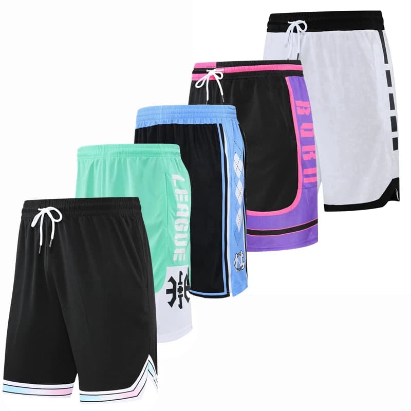 Men Shorts pocket Elastic breathable Sport Running Shorts Outdoor Training Fitness Short Sweatpant Loose Beach Basketball Shorts