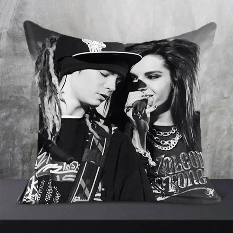 Tokio Hotel pillow covers decorative cushions for sofas lining for square cushion 45*45 furniture with front-back pillow print for pillowcase