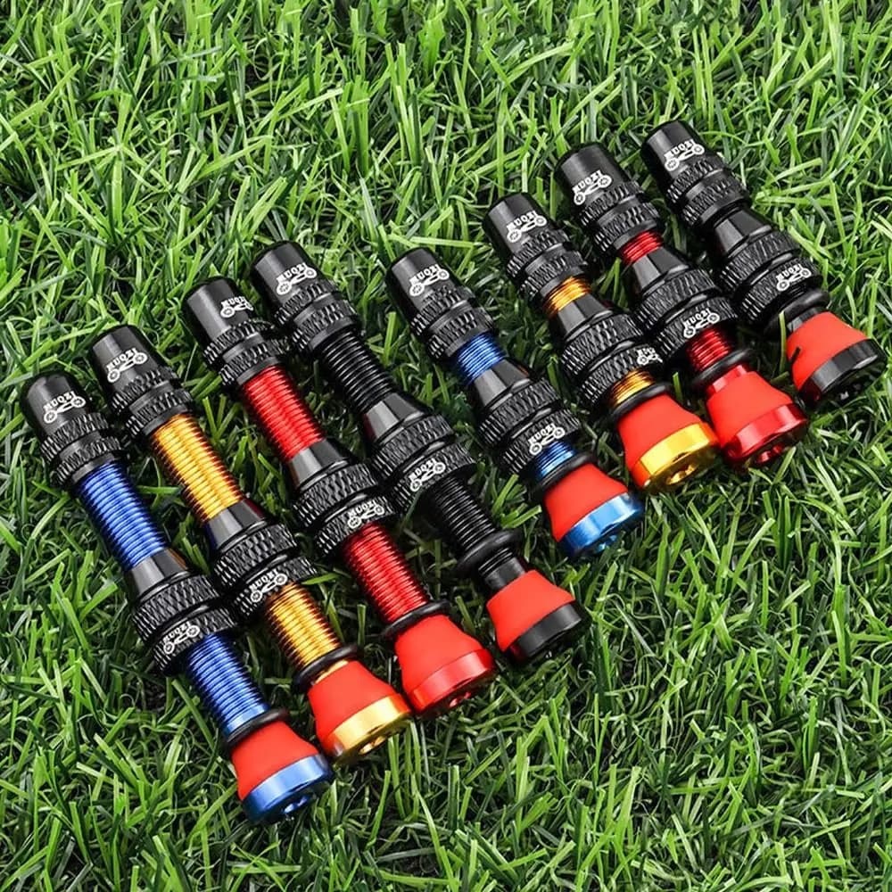2 pz durevole 40/60mm bici Schrader valvola in lega di alluminio nucleo in ottone Tubeless valvola per pneumatici vuoto A/V CNC Nipple Wheel Valve