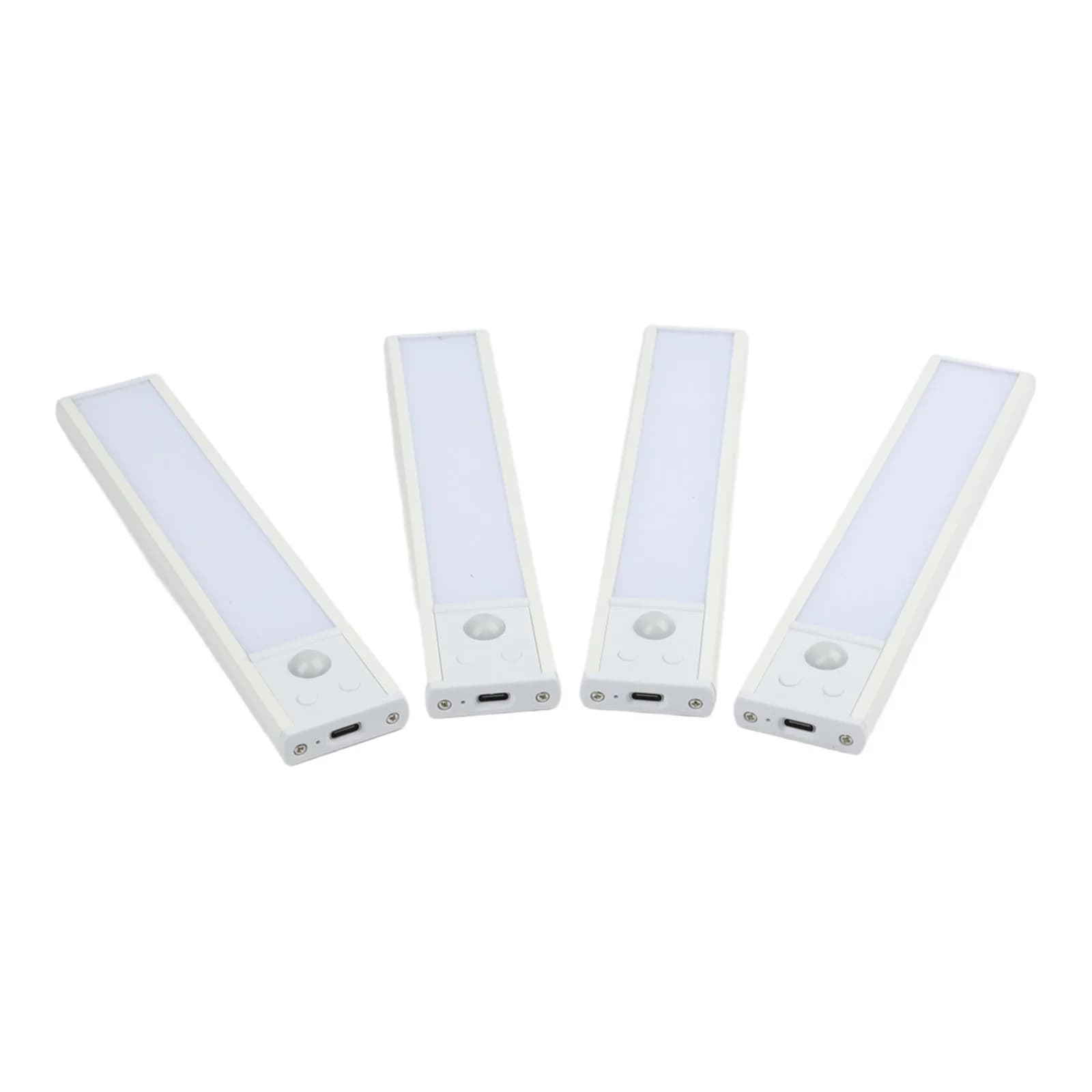 Wireless LED Motion Sensor Lights 4-Pack Ultra-Slim Design with Magnet for Use on Metal Surfaces Walls and Cabinets