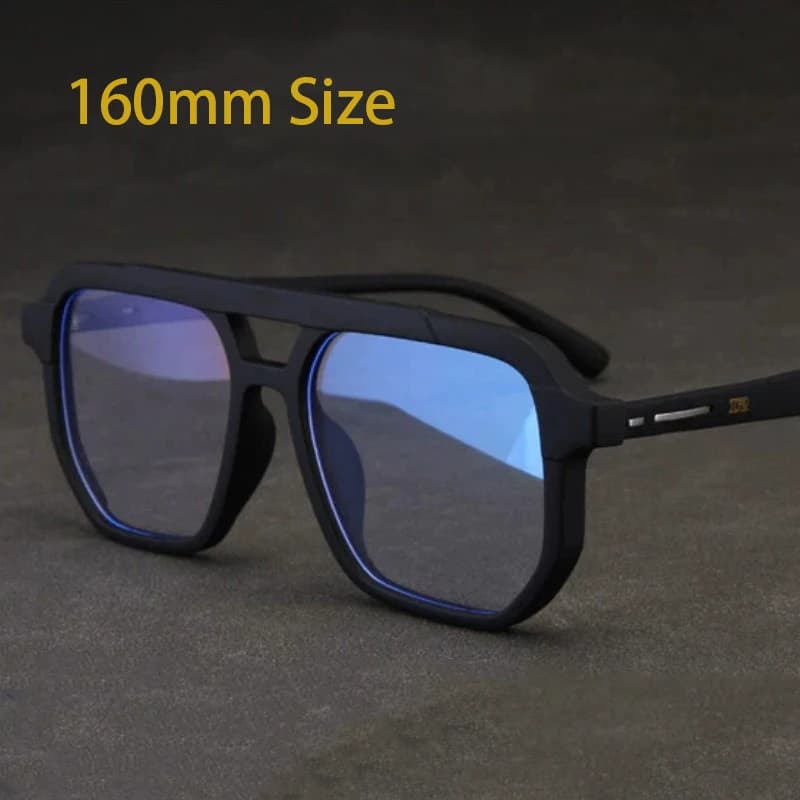 Montature per Occhiali Oversize HD da 160mm, Leggere (9g), in Acetato TR90 per Uomo, Montatura Quadrata alla Moda, Occhiali da Vista Trendy, Lenti da Sole