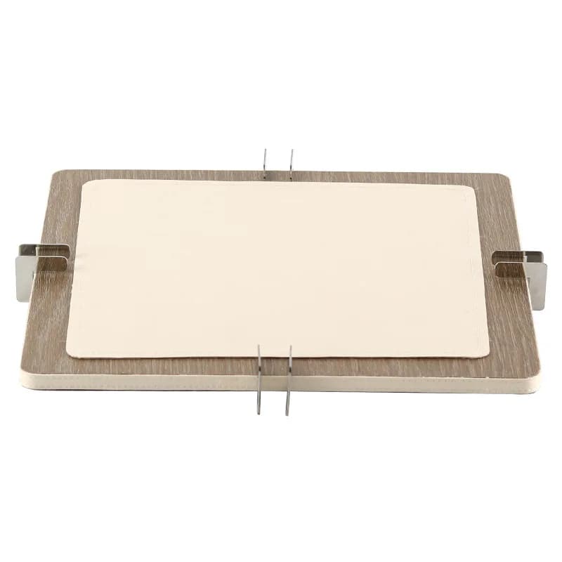 High-End Wood Grain Leather Desktop Tray with Aromatherapy Circular Square Pallet for Living Room Bedroom Foyer Luxury Decor