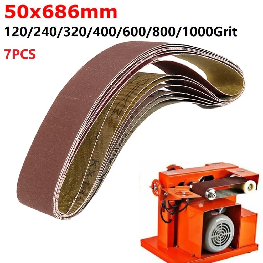 7PCS Levigatura Nastro Abrasivo 120 240 320 400 600 800 1000 Grana Ossido di Alluminio Nastri Abrasivi Per Metallo Legno Plastica Levigatrice