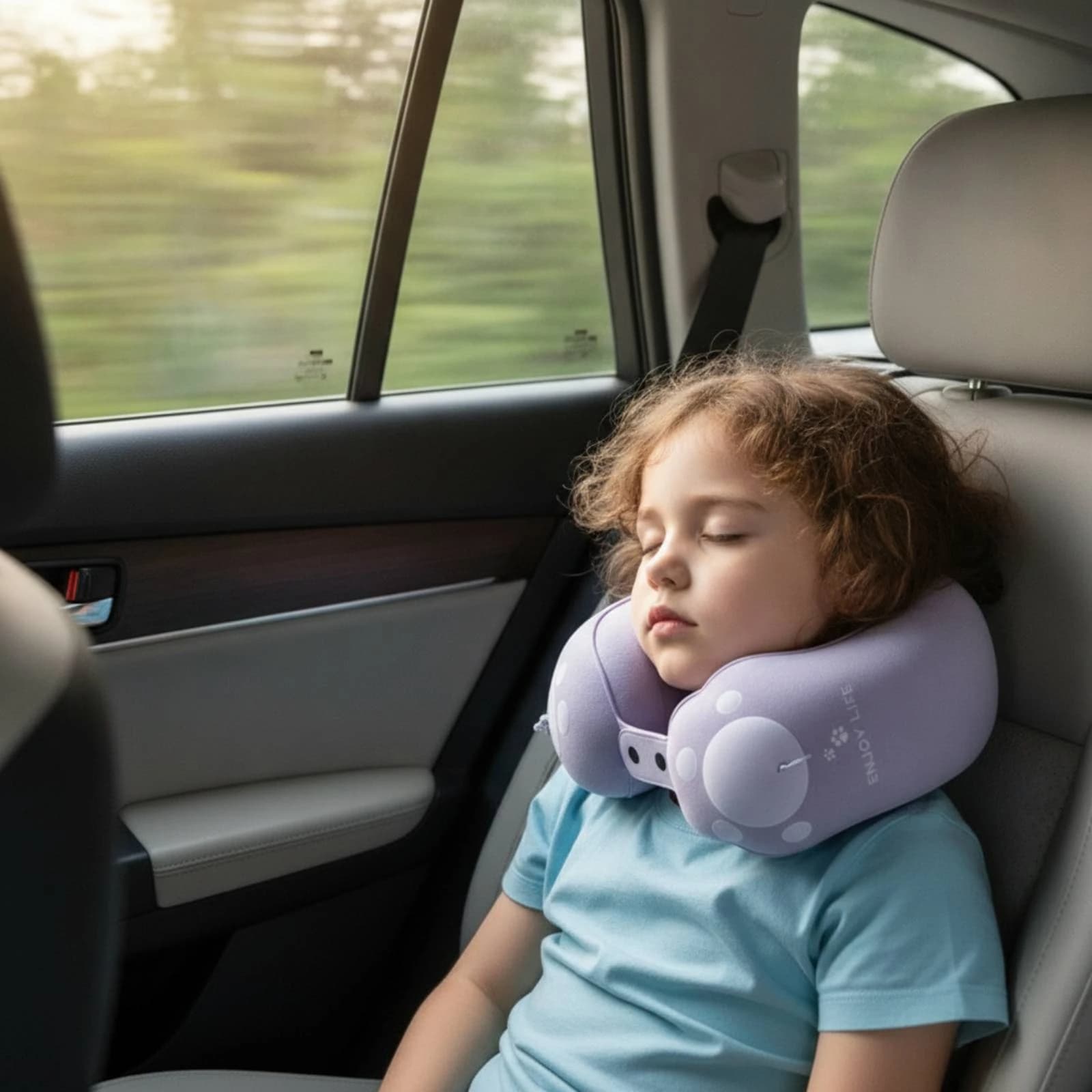 Inflatable Travel Neck Pillow Portable U-Shaped Travel Pillow Comfortable Long-Lasting for Children, Airplane, Car Rides