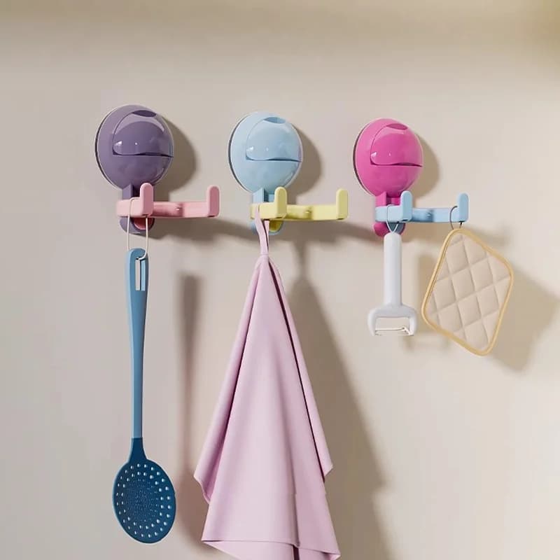Gancio a ventosa per dopamina Gancio per ventosa sottovuoto riutilizzabile per carichi pesanti Forniture da cucina in vetro Gancio per asciugamani da bagno Parti di utensili