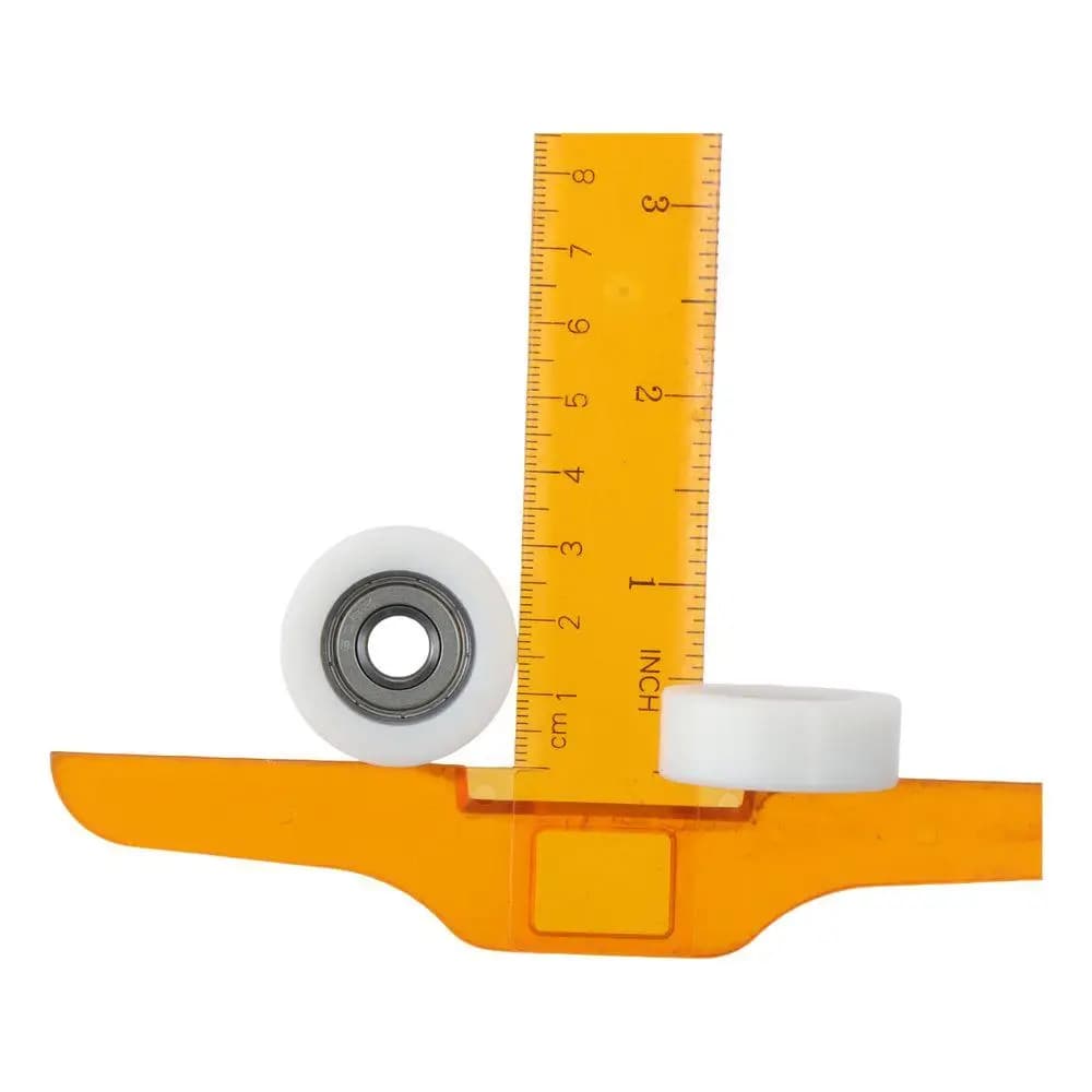 4 pezzi ruota rotonda 608ZZ cuscinetto a sfere 8x32x12mm puleggia guida a fila singola rullo in acciaio cromato pre-lubrificato