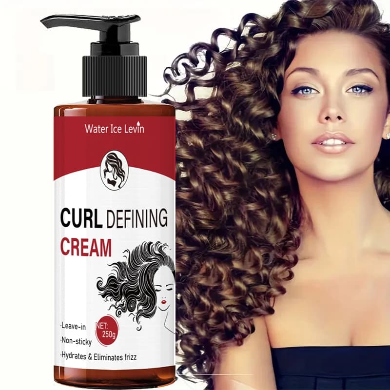 Crema per acconciature ricci - Crema per acconciature senza lavaggio, Onde ricci e crespi - Migliora la compattezza dei capelli ricci e idrata i capelli Controlla l'effetto crespo