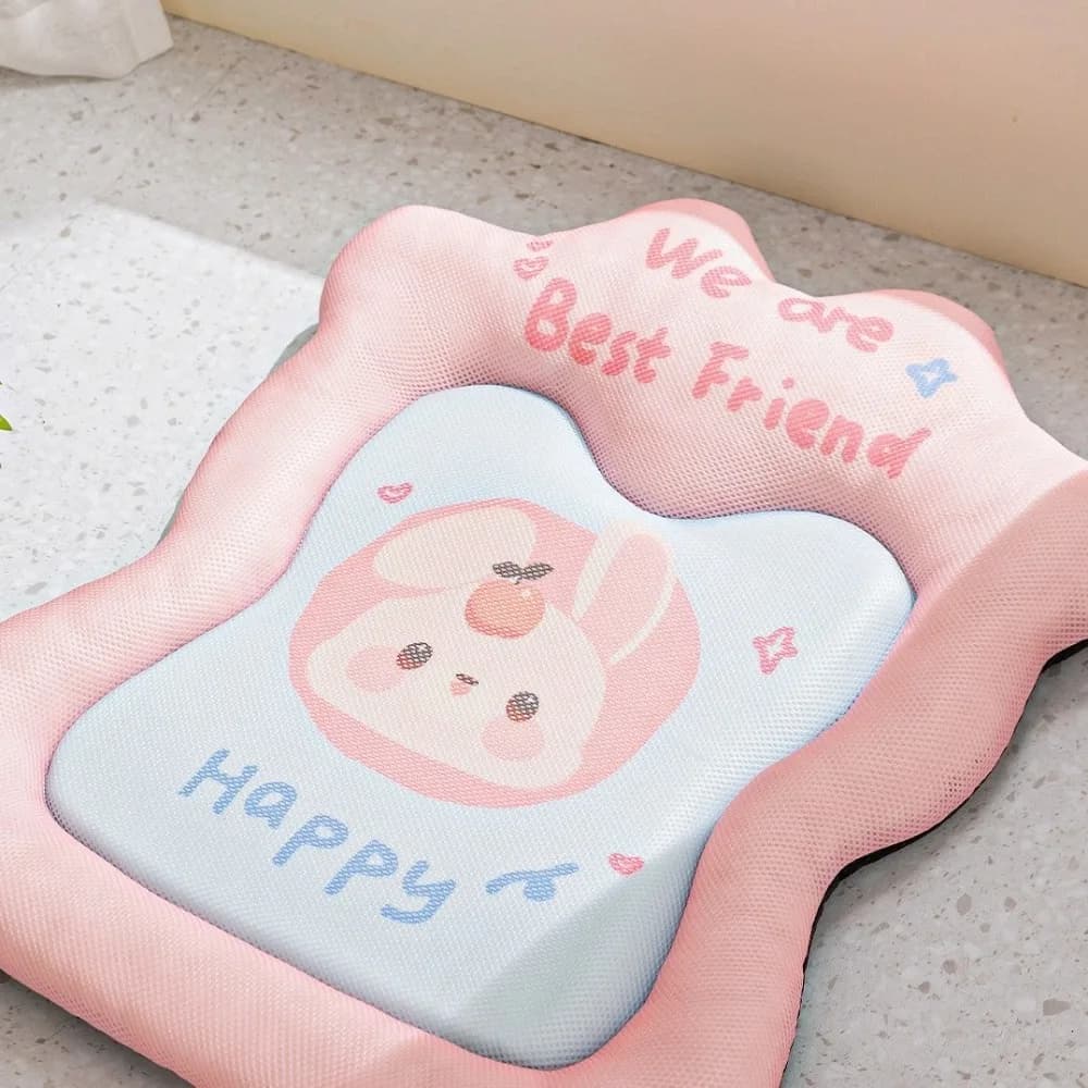 Cute Cartoon Pattern Pet Cool Cushion Breathable Removable Dog Sofa Bed Non-slip Waterproof Dog Sleeping Bed Summer Season