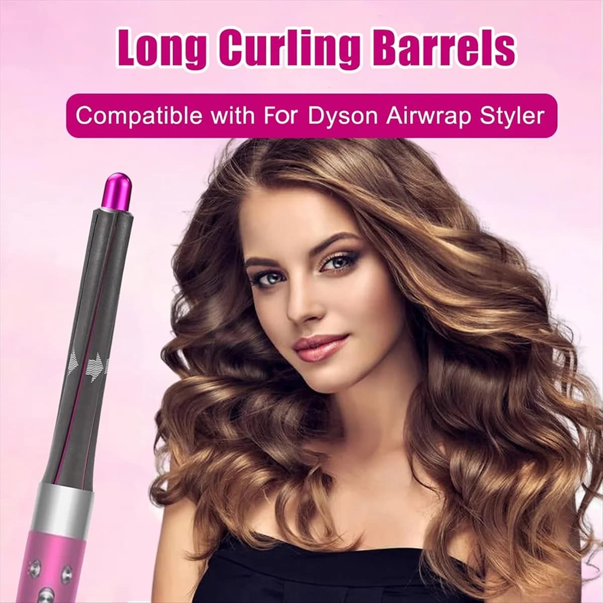FZFZ 20 mm long curling iron barrel fitting for styler HS05 HS01, professional tool for curlers for volume and shape