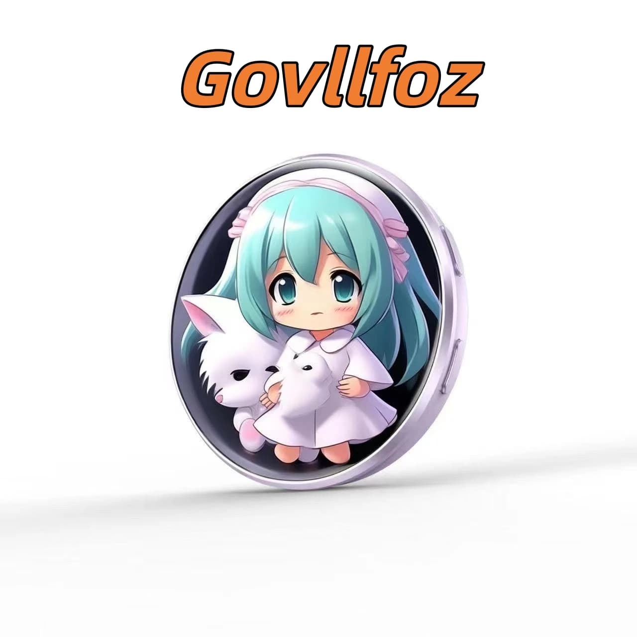 Nuovo Display E-Badge Anime Dinamico, Badge Elettronico con Schermo HD da 1,7 Pollici, Pulsante LED Touchscreen, Cornice Fotografica con Riproduzione Video