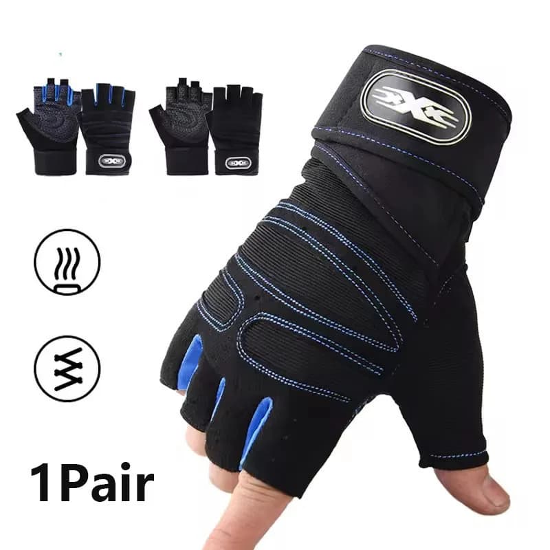 Half Finger Gloves Shock Absorbing Sports Gloves for Men Women Fitness Heavyweight Training Bicycle Riding Sports Equipment