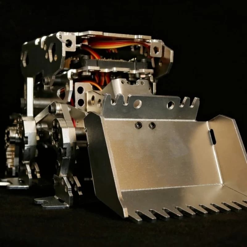 Metal Exhaust Robot with MG90S Science Spider Bulldozer Robot for Arduino DIY Kit App Control Maker Robot Programmable RC Toys