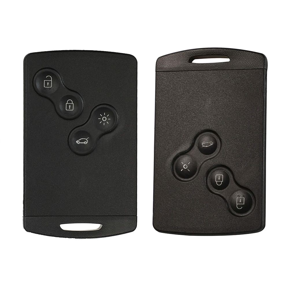 Custodia per chiave Smart Card a 4 pulsanti per Renault Laguna Megane Scenic Clio Captur Koleos Logan Duster Sandero Twingo Custodia portachiavi per auto