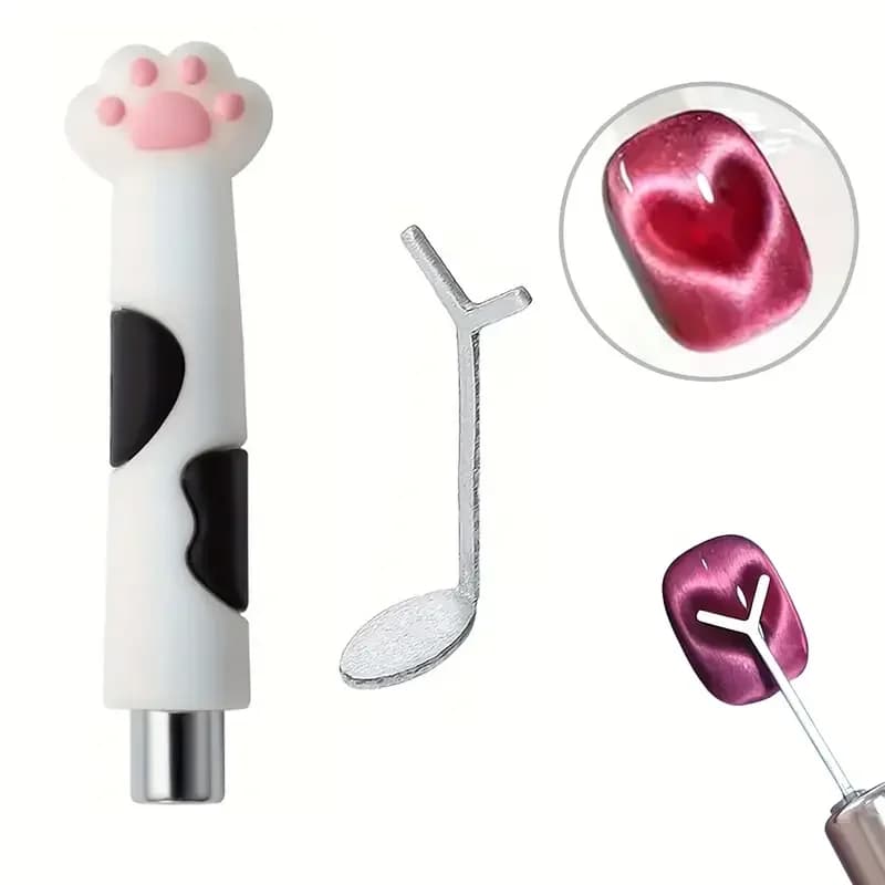 Heart Shaped Magnetic Instrument, Compatible with Nail Magnet, Cat Eye Effect, Heart Shaped Forms, Fai-da-Te Gel Tool, 1 Piece, 2 Pieces, 4 Pieces