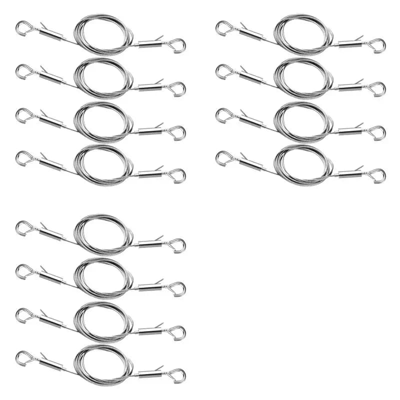 Adjustable wire kit for hanging pictures, 12 pieces, 3 feet stainless steel wire for hanging mirrors, frames, artwork, banners-LICG