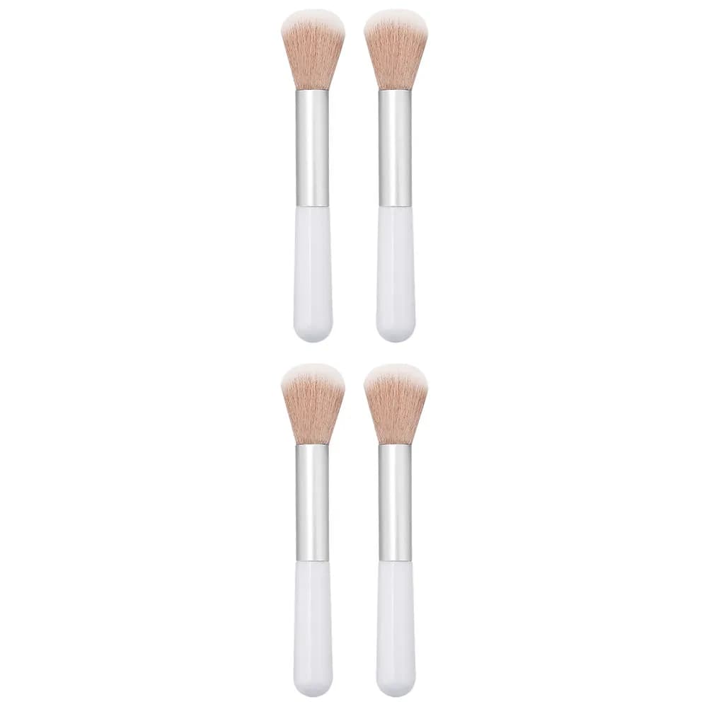 Set of 4 Synthetic Fiber Makeup Brushes Soft and Densa for Fondotinta, Blush, Cypria and Cosmetics - Beauty Tool